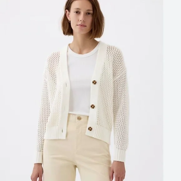 Gap Women - Crochet Cardigan Sweater - Small - Picture 2 of 12
